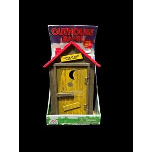 FUNRISE OUTHOUSE TALKING COIN BANK 1996 Sounds Real Voice New
